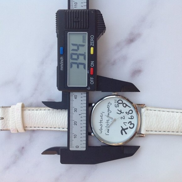 Novelty Procrastinator's Quartz Watch "Whatever, I'm late anyway" Zany Numerals - Picture 13 of 13